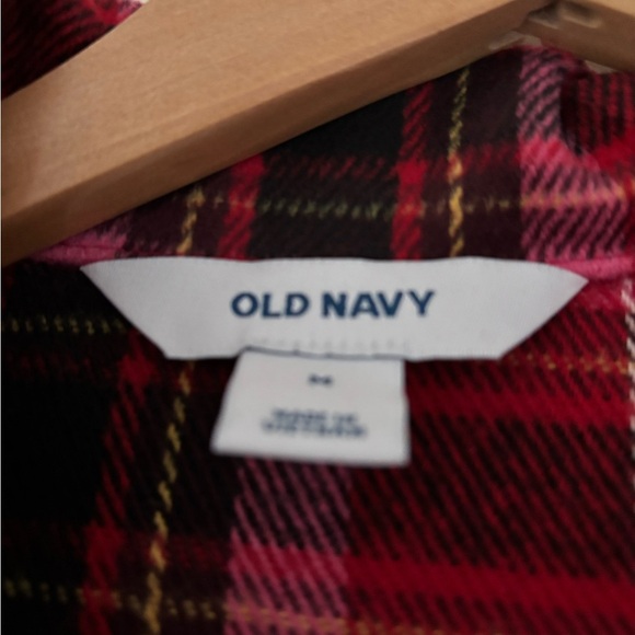 NWT Old Navy Soft Brushed Overcoat Red Tartan Plaid - Picture 7 of 10